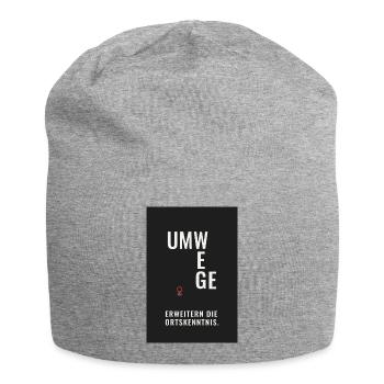Detours make you familiar with the area - Jersey Beanie - heather grey - Front