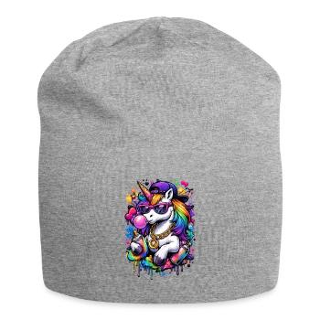 Pop Art Unicorn - Jersey Beanie - heather grey - Front