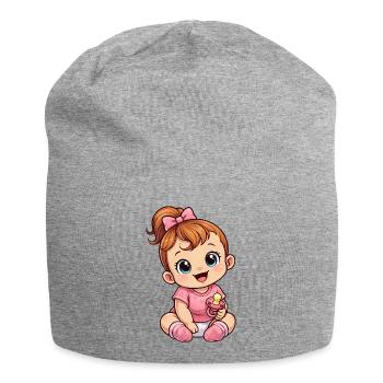 Baby girl - Jersey Beanie - heather grey - Front