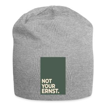Not Your Ernst – Moss Green Statement - Jersey Beanie - heather grey - Front