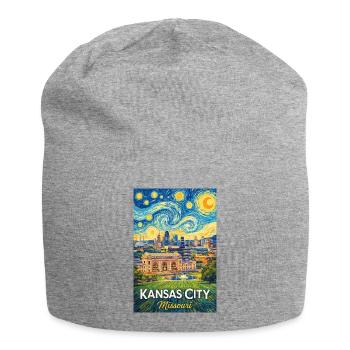 Kansas City, Missouri - Jersey Beanie - heather grey - Front