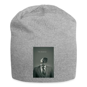 The Observer Minimal Surveillance Art Poster - Jersey Beanie - heather grey - Front