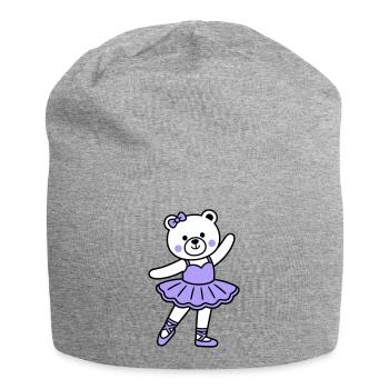 Bear ballet - Jersey Beanie - heather grey - Front
