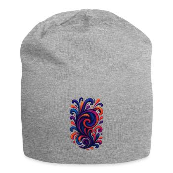 Colorful Swirl - Jersey Beanie - heather grey - Front