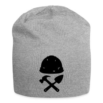 T-shirt Construction - Builder Tools Helmet - Jersey Beanie - heather grey - Front