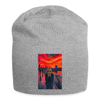 Extraterrestre du ciel rouge sur la promenade - Bonnet en jersey - gris chiné - Devant