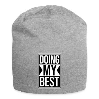 Doing My Best Funny Honest Motivational Saying - Jersey Beanie - heather grey - Front