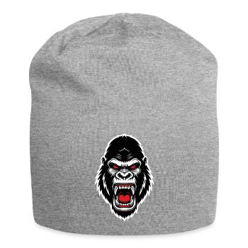 Gorilla Monkey Kong Maskottchen Logo Sport Gaming - Jersey-Beanie - Grau meliert - Vorne