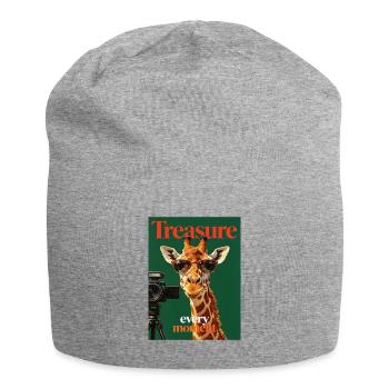 Girafe - Bonnet en jersey - gris chiné - Devant