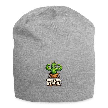 Funny Cactus Trotzdem Stabil - Jersey-Beanie - Grau meliert - Vorne