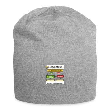 Anleitung Problemlösung Flowchart - Jersey-Beanie - Grau meliert - Vorne