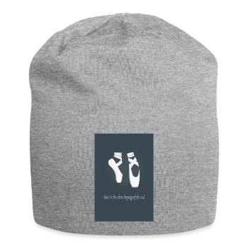 Ballet Poster – Dance Is The Silent Language - Jersey Beanie - heather grey - Front