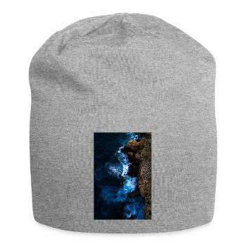 Vagues côtières à la lumière du soir - Bonnet en jersey - gris chiné - Devant