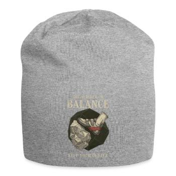 Boulderer Wissenschaft Des Gleichgewichts - Jersey-Beanie - Grau meliert - Vorne