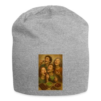 Gourmet round: Family shares cocoa chocolate - Jersey Beanie - heather grey - Front