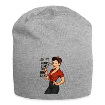 Pin-up Mécanique de voitures : Transforme ta vie - Bonnet en jersey - gris chiné - Devant