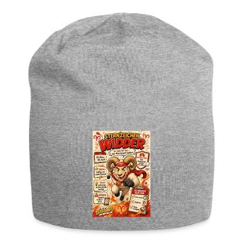 Widder Sternzeichen - Erst stürmen, Plan später - Jersey-Beanie - Grau meliert - Vorne