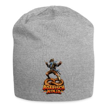 Boarisch Ninja – Retro Bayern Samurai Vintage Shir - Jersey-Beanie - Grau meliert - Vorne