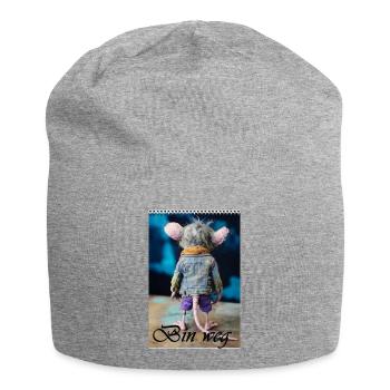 Bin weg: Denim Alien mit Jeansjacke - Jersey-Beanie - Grau meliert - Vorne
