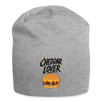 Cheddar Burger Lover Illustration - Jersey Beanie - heather grey - Front