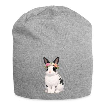 English Snail Rabbit - Jersey Beanie - heather grey - Front