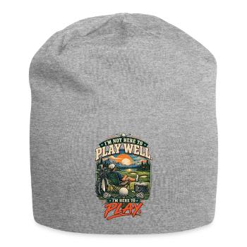 I'm here to play - Jersey Beanie - heather grey - Front