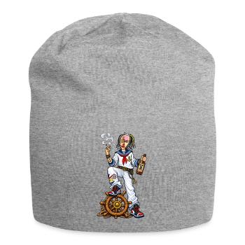 Captain Raucher at the helm - Jersey Beanie - heather grey - Front