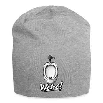 Woe! Urinal Caricature - Jersey Beanie - heather grey - Front