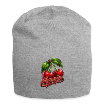 Cherries - Jersey Beanie - heather grey - Front
