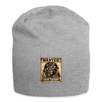 Raccoon Dumpster Poster Wanted - Jersey Beanie - heather grey - Front