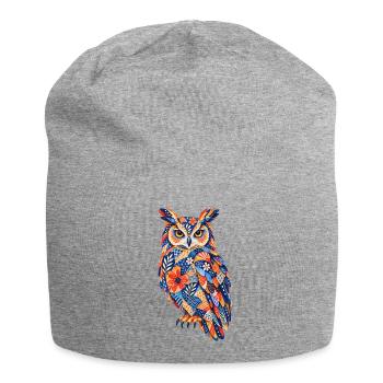 PatchworkOwl Blaze of Colors - Jersey Beanie - heather grey - Front