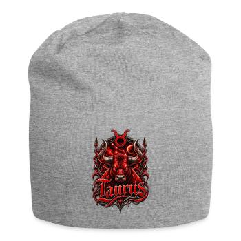 Crimson Taurus Constellation Emblem - Jersey Beanie - heather grey - Front