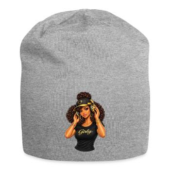 Girly Beats Illustration Hip-Hop - Jersey Beanie - heather grey - Front