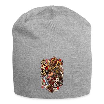Bushido Drache Krieger - Jersey-Beanie - Grau meliert - Vorne