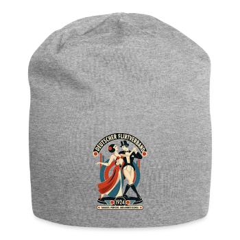 Deutscher Flirtverband – Tabulos seit 1924 - Jersey-Beanie - Grau meliert - Vorne