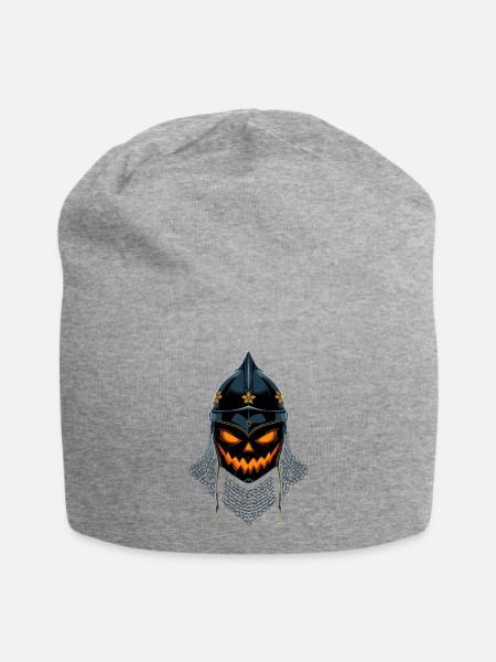 Kürbisritter Halloween - Jersey-Beanie - Grau meliert