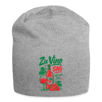 Wein Zu Vino Sag Ich Nie No Rotwein - Jersey-Beanie - Grau meliert - Vorne