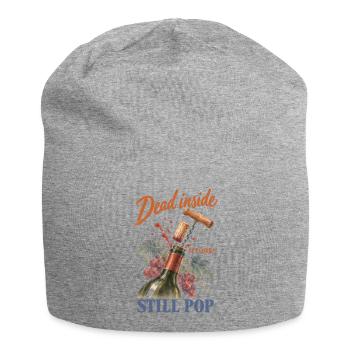 Weinliebhaber tot innerlich, aber Korken knacken immer noch - Jersey-Beanie - Grau meliert - Vorne