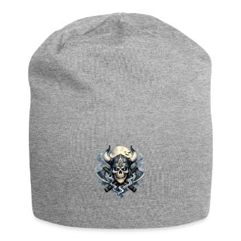 Nebelviking Schädel - Jersey-Beanie - Grau meliert - Vorne