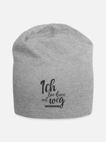Ich bin dann mal weg - Jersey-Beanie - Grau meliert