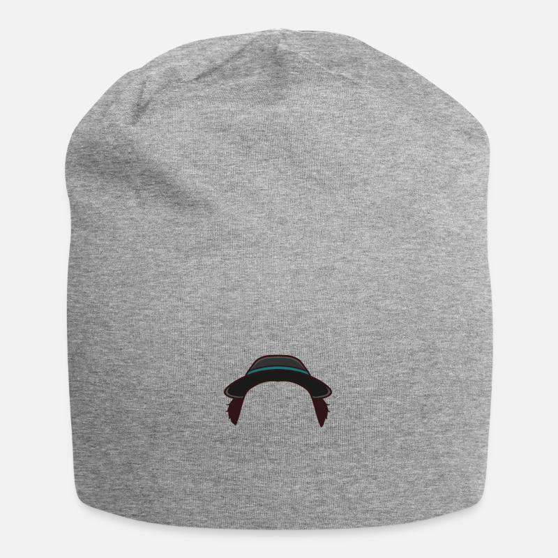 Hat with sideburns - Jersey Beanie - heather grey