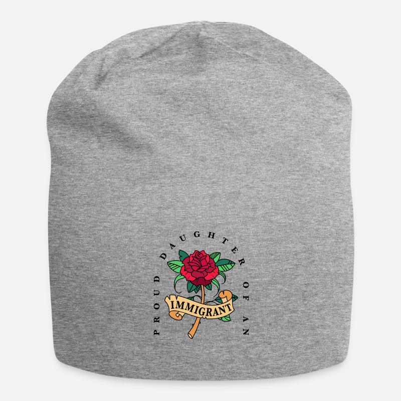 Stolze Tochter eines eingewanderten Schwarzen - Jersey-Beanie - Grau meliert