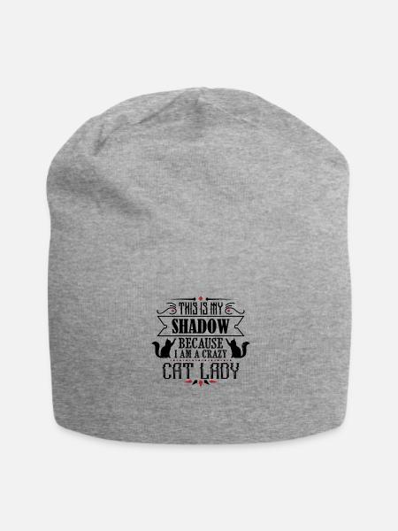 Crazy Cat Lady - Jersey-Beanie - Grau meliert