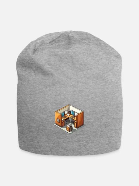 Büro - Jersey-Beanie - Grau meliert