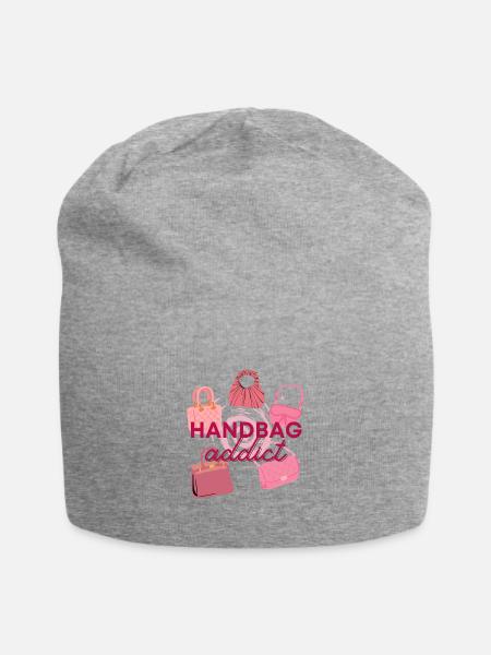 Handtasche süchtig - Jersey-Beanie - Grau meliert