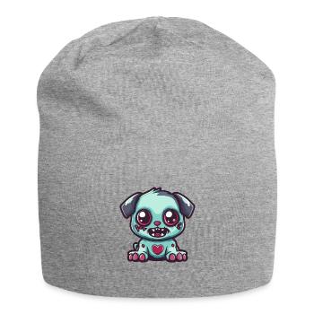 Hund Halloween Zombie Baby - Jersey-Beanie - Grau meliert - Vorne