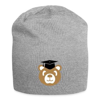 Docteur ours avec cadeau de mortier Thèse de doctorat - Bonnet en jersey - gris chiné - Devant