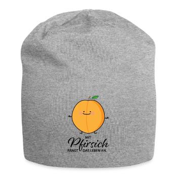 Mit vierzig - Jersey-Beanie - Grau meliert - Vorne