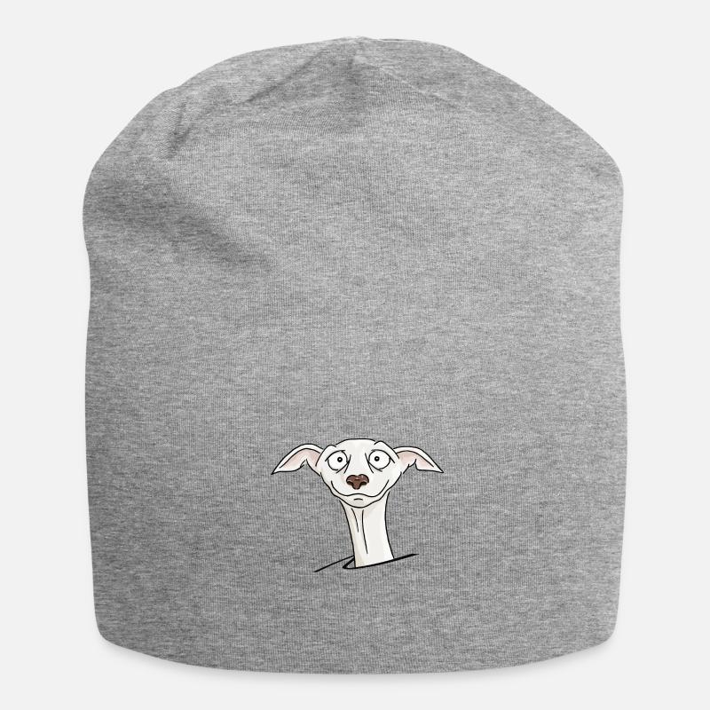 Windhund - Jersey-Beanie - Grau meliert