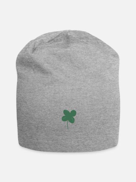 Trèfle porte-bonheur - Bonnet en jersey - gris chiné